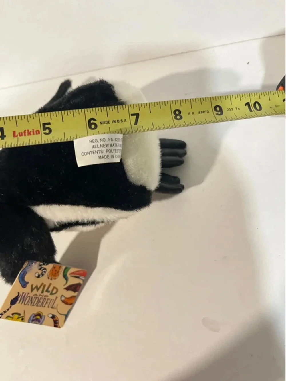 Wildlife Artists Back White Penguin Plush 1999 7 Inch Stuffed Animal Toy Vintage